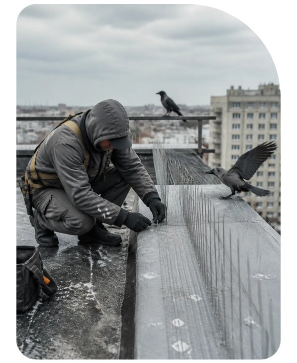 Защита от ворон под ключ в Гагарине по цене от 5202 р. | Сенат-Ггр